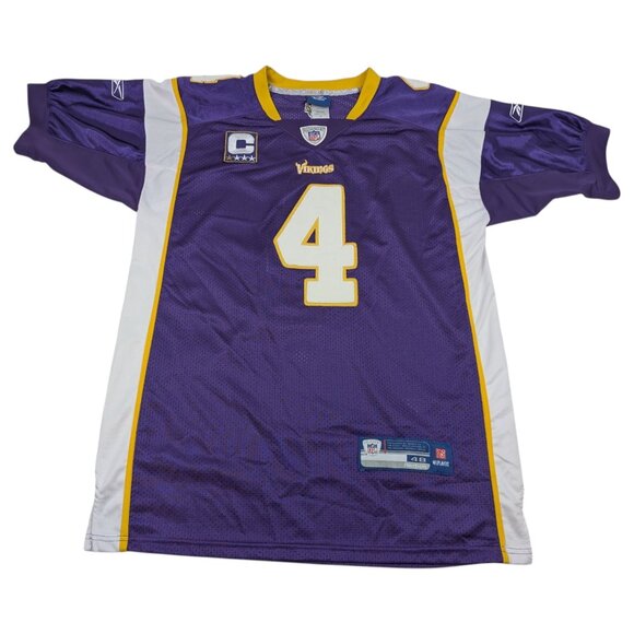 Reebok Brett Favre 4 Minnesota Vikings On-Field NFL Jersey Purple Sz 48 Stitched - Picture 2 of 11